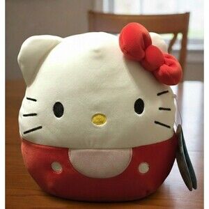 Squishmallows Hello Kitty Classic 8" Plush Toy - Red